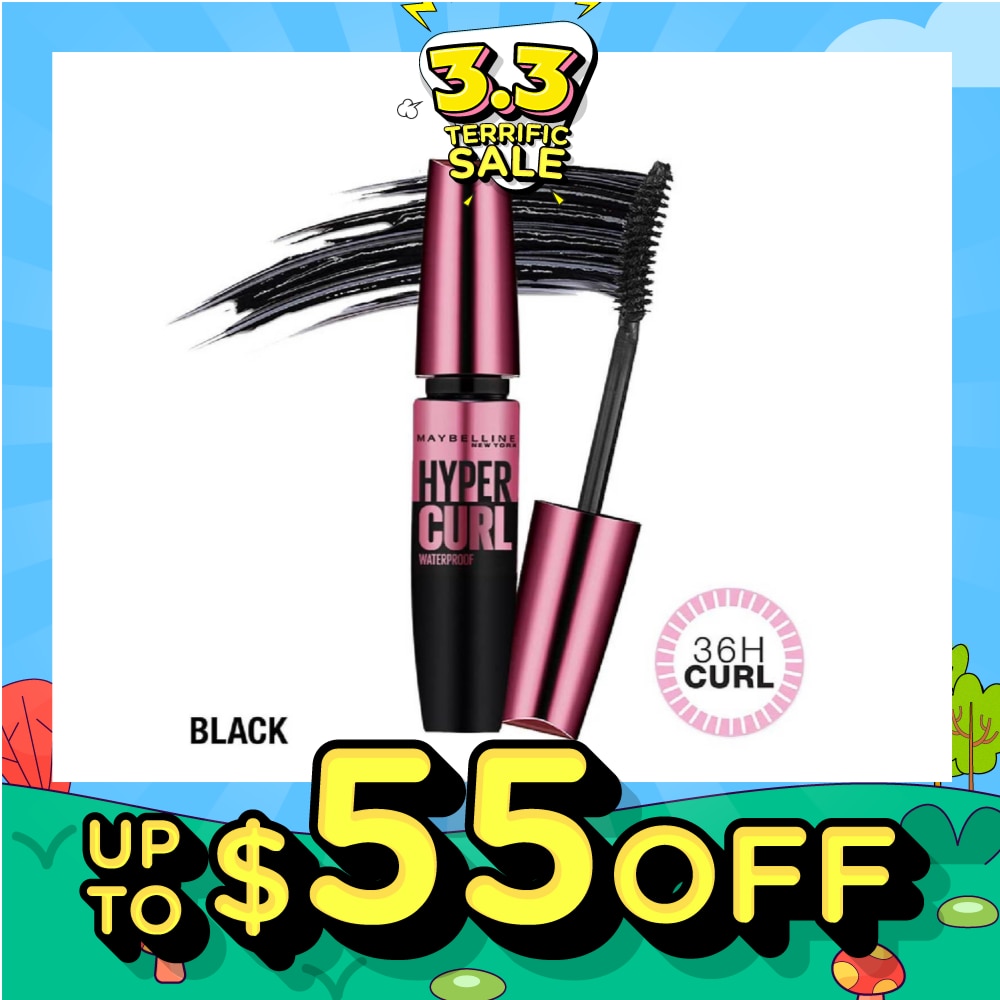 MAYBELLINE Hypercurl Waterproof Mascara Black 1s