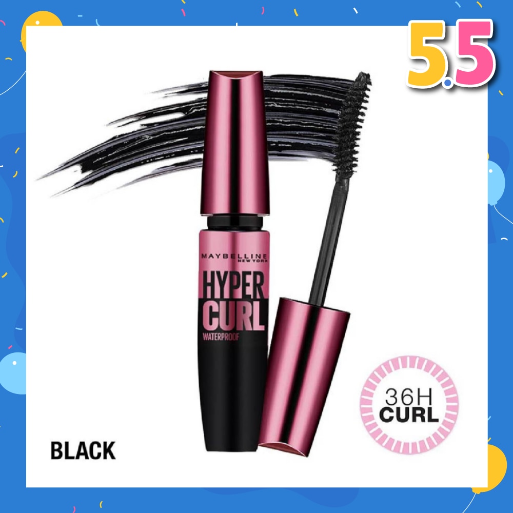 MAYBELLINE Hypercurl Waterproof Mascara Black 1s