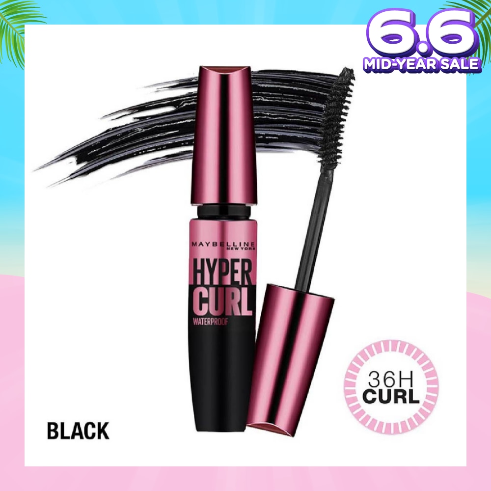 MAYBELLINE Hypercurl Waterproof Mascara Black 1s
