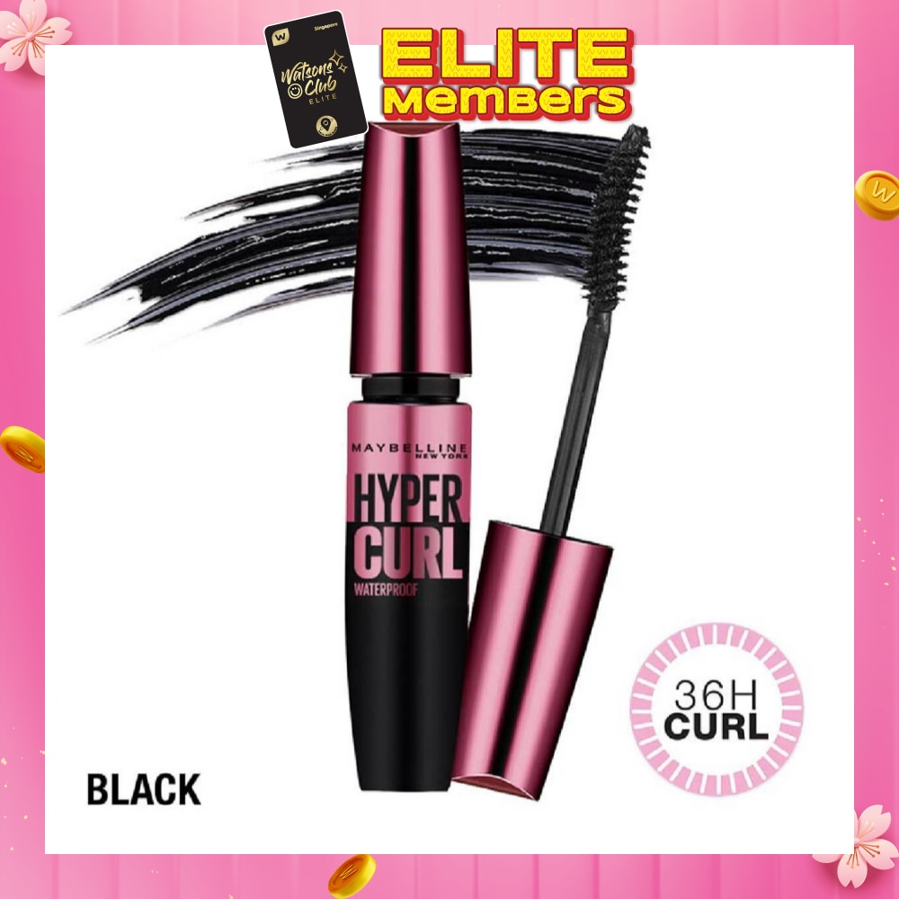 MAYBELLINE Hypercurl Waterproof Mascara Black 1s
