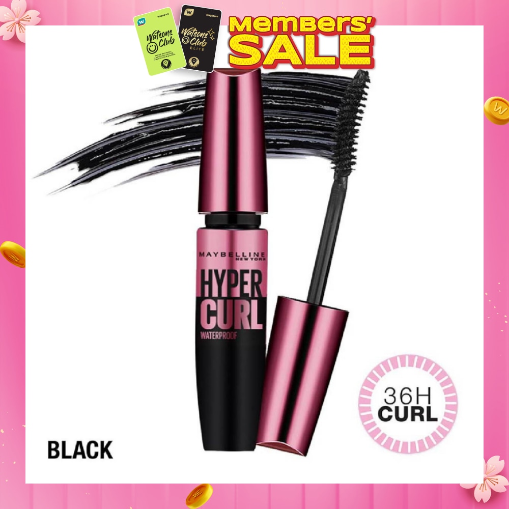 MAYBELLINE Hypercurl Waterproof Mascara Black 1s