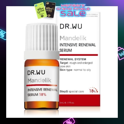DR. WU Intensive Renewal Serum With Mandelic Acid 18% (Refine Skin Texture, Diminish Fine Lines And Improve Skin Elasticity And Firmness) 5ml (Expiry: Oct`2026)