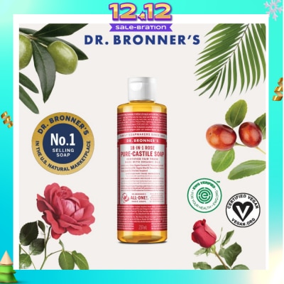 DR BRONNER'S Rose Pure Castile Liquid Soap 237ml