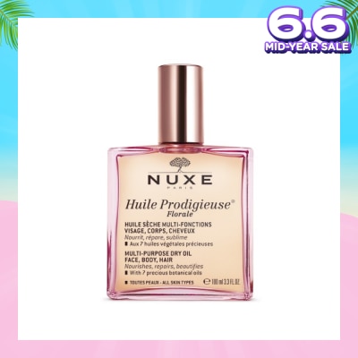 NUXE Florale Multi-Purpose Dry Oil (For Face & Hair & Body + Reduce Stretch Marks) 100ml