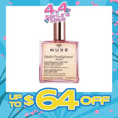 NUXE - Florale Multi-Purpose Dry Oil (For Face & Hair & Body + Reduce Stretch Marks) 100ml