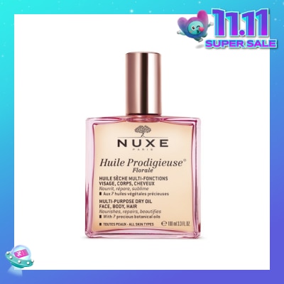 NUXE Florale Multi-Purpose Dry Oil (For Face & Hair & Body + Reduce Stretch Marks) 100ml