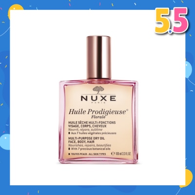 NUXE Florale Multi-Purpose Dry Oil (For Face & Hair & Body + Reduce Stretch Marks) 100ml