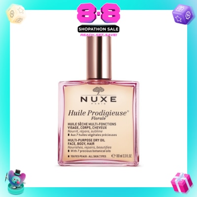 NUXE - Florale Multi-Purpose Dry Oil (For Face & Hair & Body + Reduce Stretch Marks) 100ml