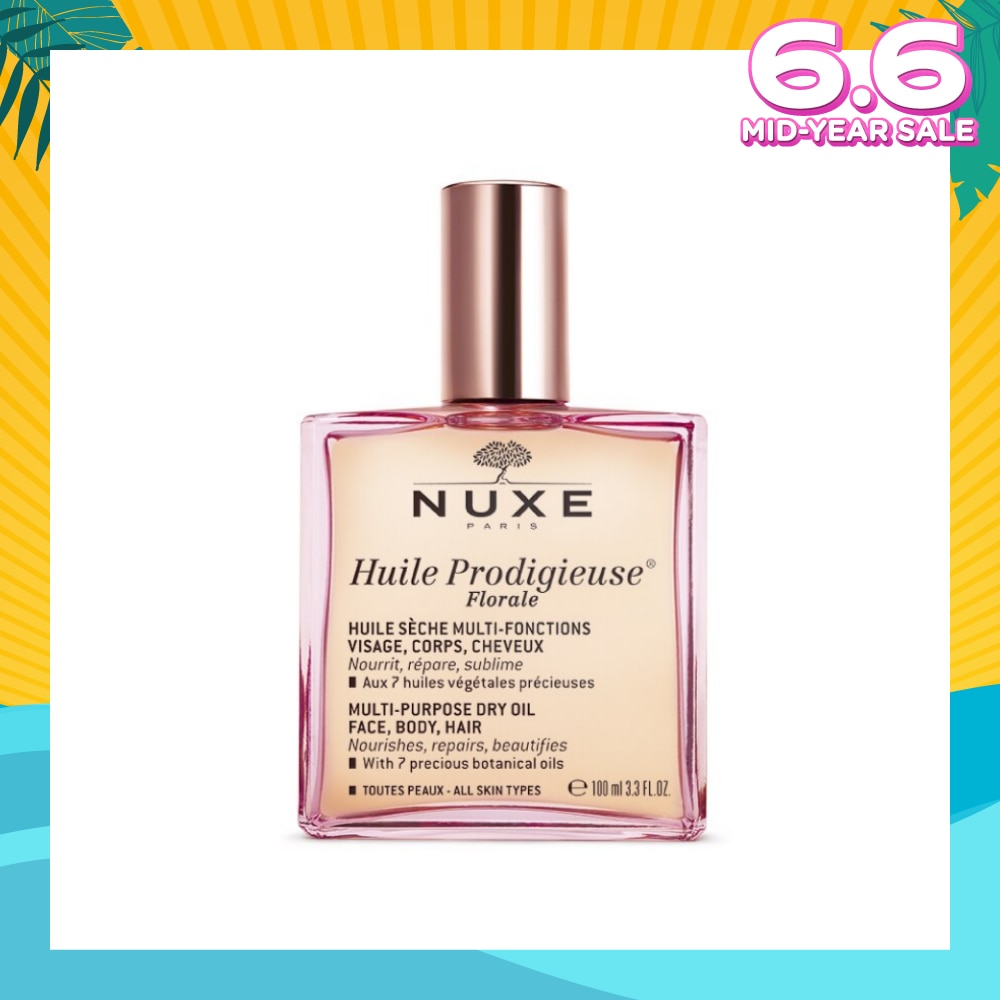 Florale Multi-Purpose Dry Oil (For Face & Hair & Body + Reduce Stretch Marks) 100ml