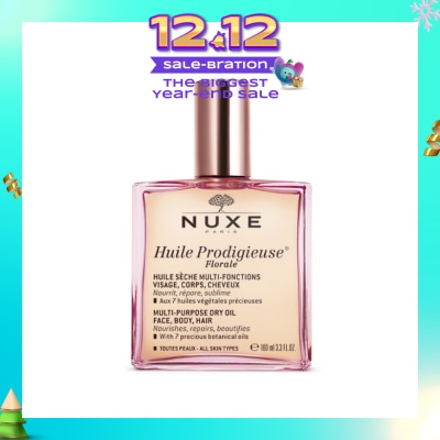 NUXE Florale Multi-Purpose Dry Oil (For Face & Hair & Body + Reduce Stretch Marks) 100ml