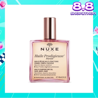NUXE Florale Multi-Purpose Dry Oil (For Face & Hair & Body + Reduce Stretch Marks) 100ml
