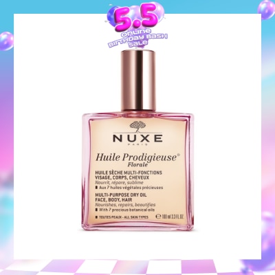 NUXE - Florale Multi-Purpose Dry Oil (For Face & Hair & Body + Reduce Stretch Marks) 100ml