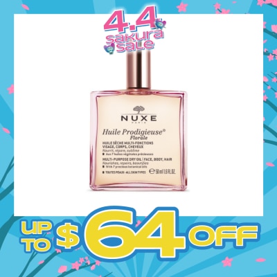 NUXE - Florale Multi-Purpose Dry Oil (For Face & Hair & Body + Reduce Stretch Marks) 50ml