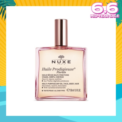 NUXE Florale Multi-Purpose Dry Oil (For Face & Hair & Body + Reduce Stretch Marks) 50ml