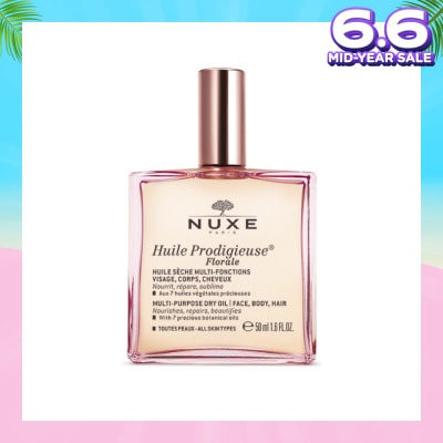 NUXE Florale Multi-Purpose Dry Oil (For Face & Hair & Body + Reduce Stretch Marks) 50ml