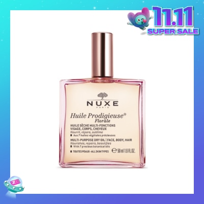 NUXE Florale Multi-Purpose Dry Oil (For Face & Hair & Body + Reduce Stretch Marks) 50ml