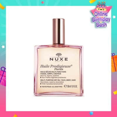 NUXE Florale Multi-Purpose Dry Oil (For Face & Hair & Body + Reduce Stretch Marks) 50ml