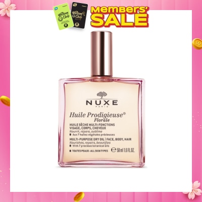 NUXE Florale Multi-Purpose Dry Oil (For Face & Hair & Body + Reduce Stretch Marks) 50ml