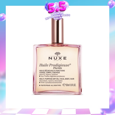 NUXE - Florale Multi-Purpose Dry Oil (For Face & Hair & Body + Reduce Stretch Marks) 50ml