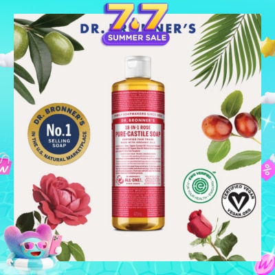 DR BRONNER'S - Rose Pure Castile Liquid Soap 473ml