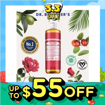 DR BRONNER'S Rose Pure Castile Liquid Soap 473ml