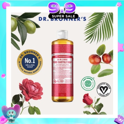 DR BRONNER'S - Rose Pure Castile Liquid Soap 473ml image