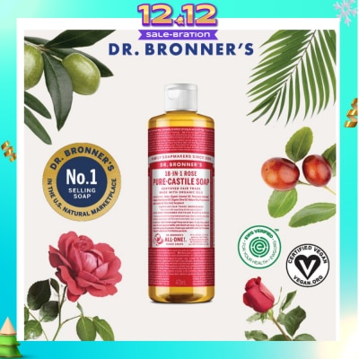 DR BRONNER'S Rose Pure Castile Liquid Soap 473ml