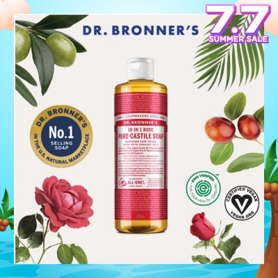 DR BRONNER'S Rose Pure Castile Liquid Soap 473ml