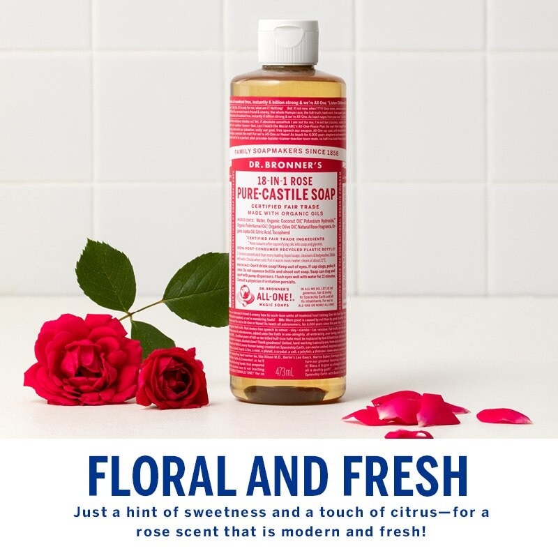 Rose Pure Castile Liquid Soap 473ml