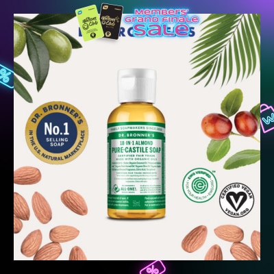 DR BRONNER'S Almond Pure Castile Liquid Soap 59ml