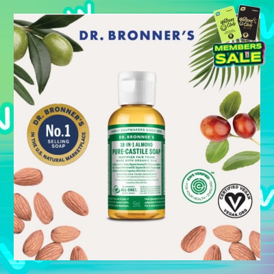 DR BRONNER'S Almond Pure Castile Liquid Soap 59ml