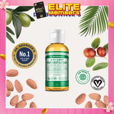 DR BRONNER'S Almond Pure Castile Liquid Soap 59ml