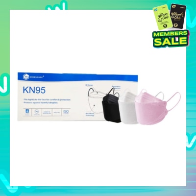 GREENCARE KN95 3D Fish-Shaped Mask (Suitable For Sensitive Skin + 4 Filtration Layers) 20s (*Colours will be Issued at Random)