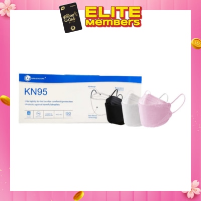 GREENCARE KN95 3D Fish-Shaped Mask (Suitable For Sensitive Skin + 4 Filtration Layers) 20s (*Colours will be Issued at Random)