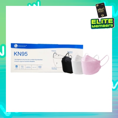 GREENCARE KN95 3D Fish-Shaped Mask (Suitable For Sensitive Skin + 4 Filtration Layers) 20s (*Colours will be Issued at Random)