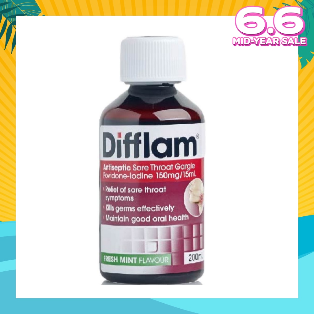 Antiseptic Sore Throat Gargle (Relief Sore Throat Symptoms + Maintain Good Oral Health) 200ml