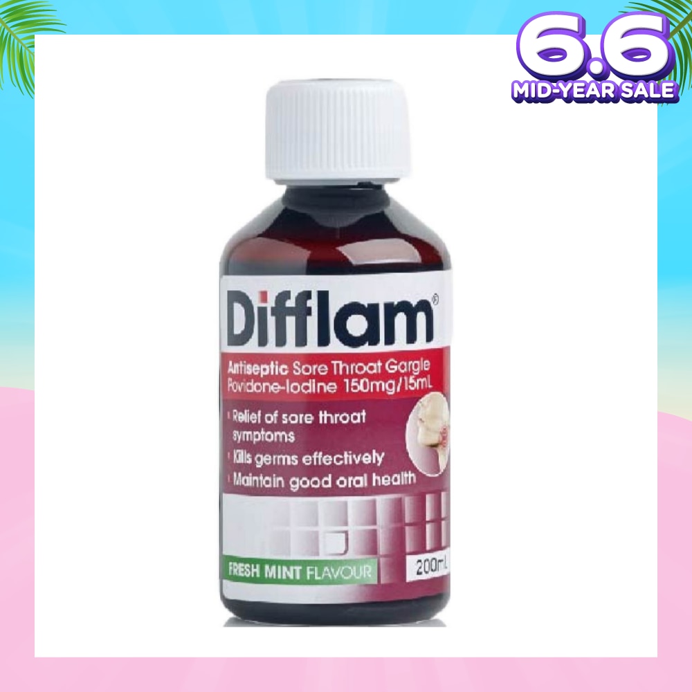Antiseptic Sore Throat Gargle (Relief Sore Throat Symptoms + Maintain Good Oral Health) 200ml