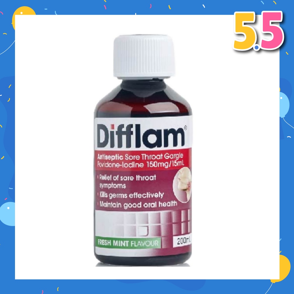 Antiseptic Sore Throat Gargle (Relief Sore Throat Symptoms + Maintain Good Oral Health) 200ml