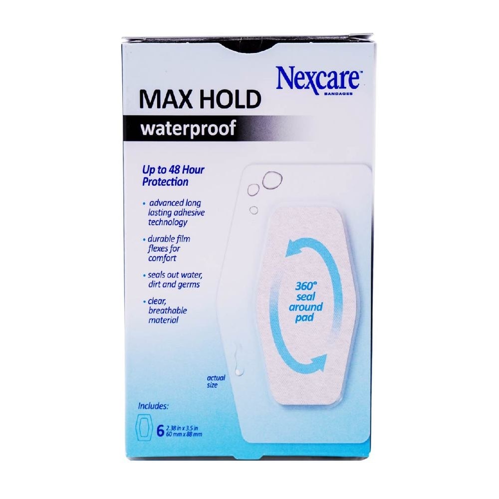 Max Hold Bandage Plaster For Knee & Elbow Waterproof (Holds Up to 48hr + Germ & Dirt Proof) 6s