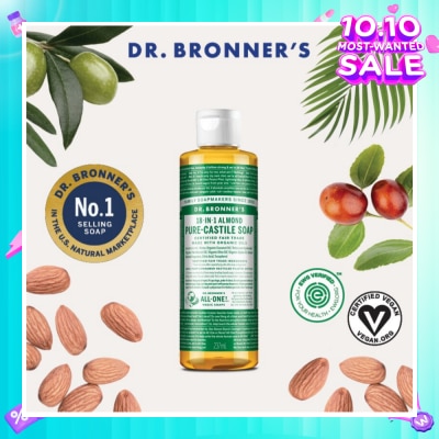 DR BRONNER'S Almond Pure Castile Liquid Soap 237ml