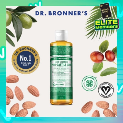 DR BRONNER'S Almond Pure Castile Liquid Soap 237ml