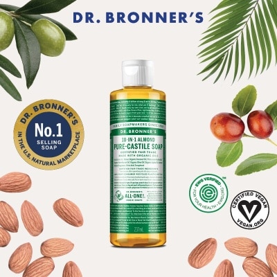 DR BRONNER'S Almond Pure Castile Liquid Soap 237ml