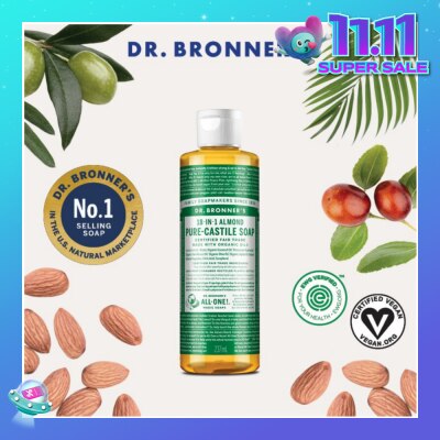 DR BRONNER'S Almond Pure Castile Liquid Soap 237ml