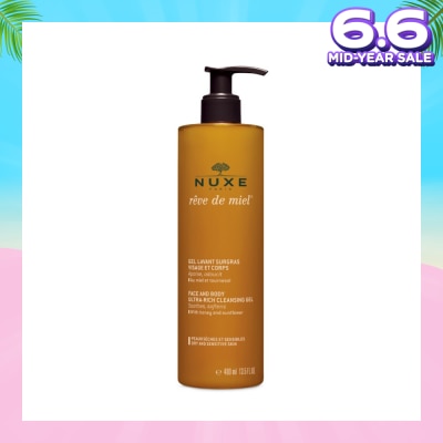 NUXE Face Cleansing And Body Ultra-rich Cleansing Gel (Suitable For Dry & Sensitive Skin)  400ml