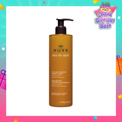 NUXE Face Cleansing And Body Ultra-rich Cleansing Gel (Suitable For Dry & Sensitive Skin)  400ml