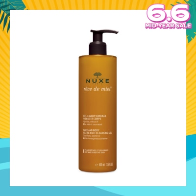 NUXE Face Cleansing And Body Ultra-rich Cleansing Gel (Suitable For Dry & Sensitive Skin)  400ml
