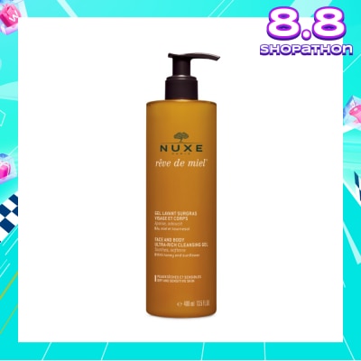 NUXE Face Cleansing And Body Ultra-rich Cleansing Gel (Suitable For Dry & Sensitive Skin)  400ml
