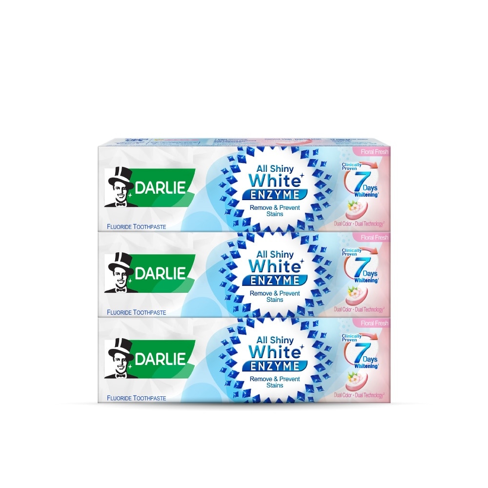 All Shiny White Enzyme Whitening Toothpaste Floral Fresh Value Pack120g x 3s