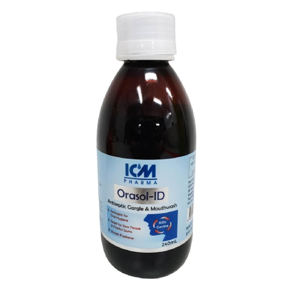 Orasol-Id Antiseptic Gargle And Mouthwash (Contains Povidone Iodine) 240ml