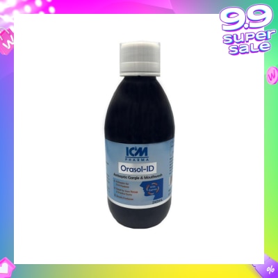 ICM PHARMA Orasol-Id Antiseptic Gargle And Mouthwash (Contains Povidone Iodine) 240ml